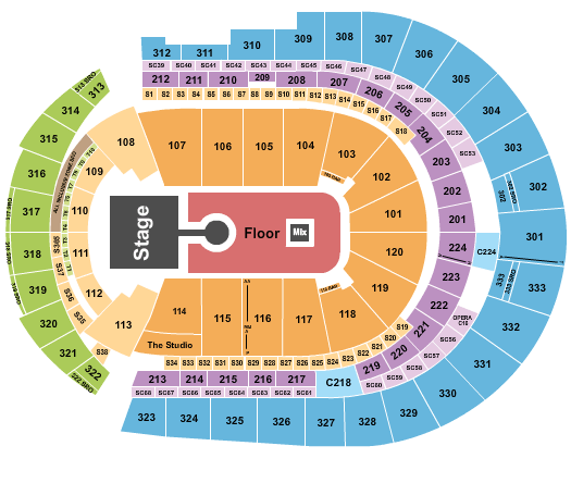 Bridgestone Arena The Killers Seating Chart